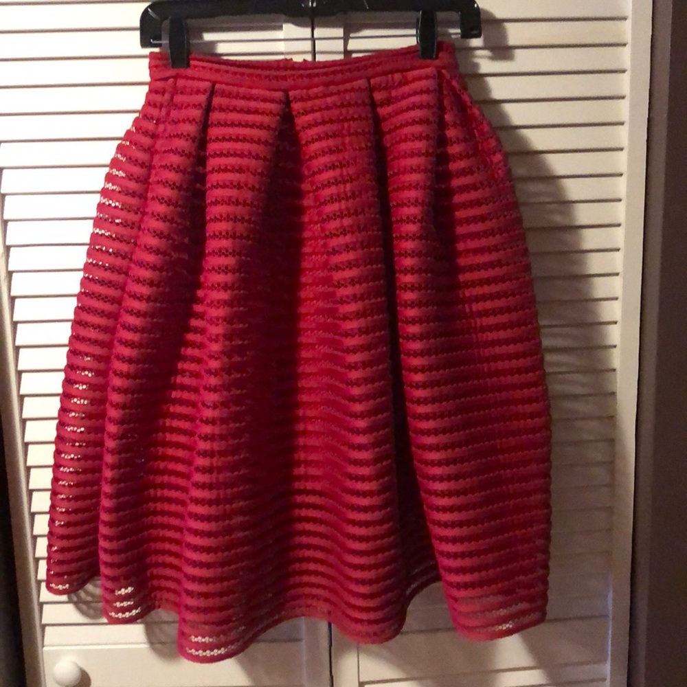 Maje Stripe Mesh Skirt